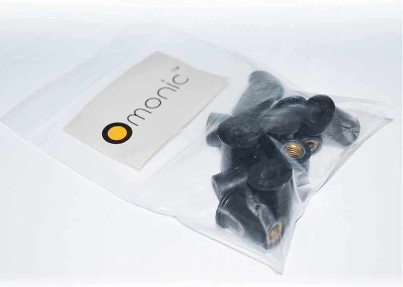 omonic 10 Pack Rubber Well Nuts with M4 M5 M6 Brass Insert 4mm 5mm 6mm Metric Wellnuts Motorcycle Windscreen - Image 5